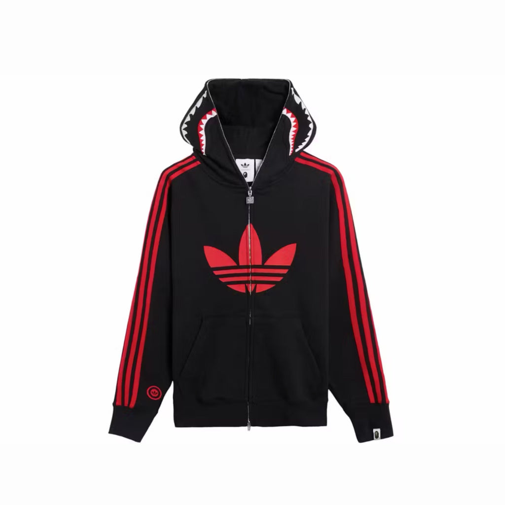 BAPE x adidas Shark Fleece Full Zip Hoodie - PASTFRWRD