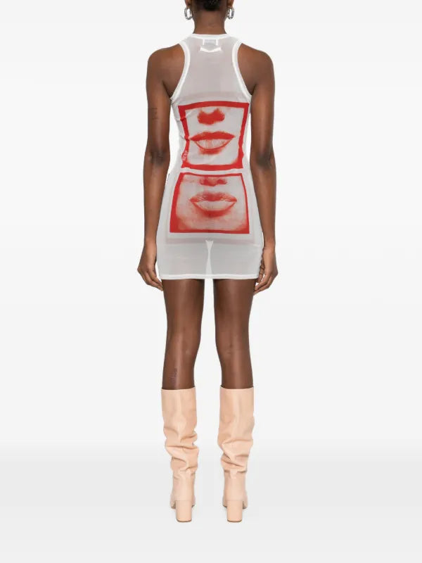 JEAN PAUL GAULTIER EYE PRINT MINI DRESS - PASTFRWRD