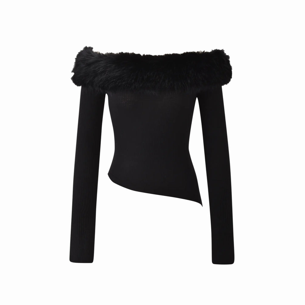 I AM GIA CECILY DETACHABLE FUR TOP - PASTFRWRD