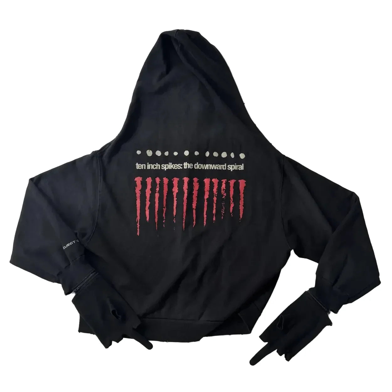 Project G/R Zygon Zip Up Hooded Sweatshirt Black