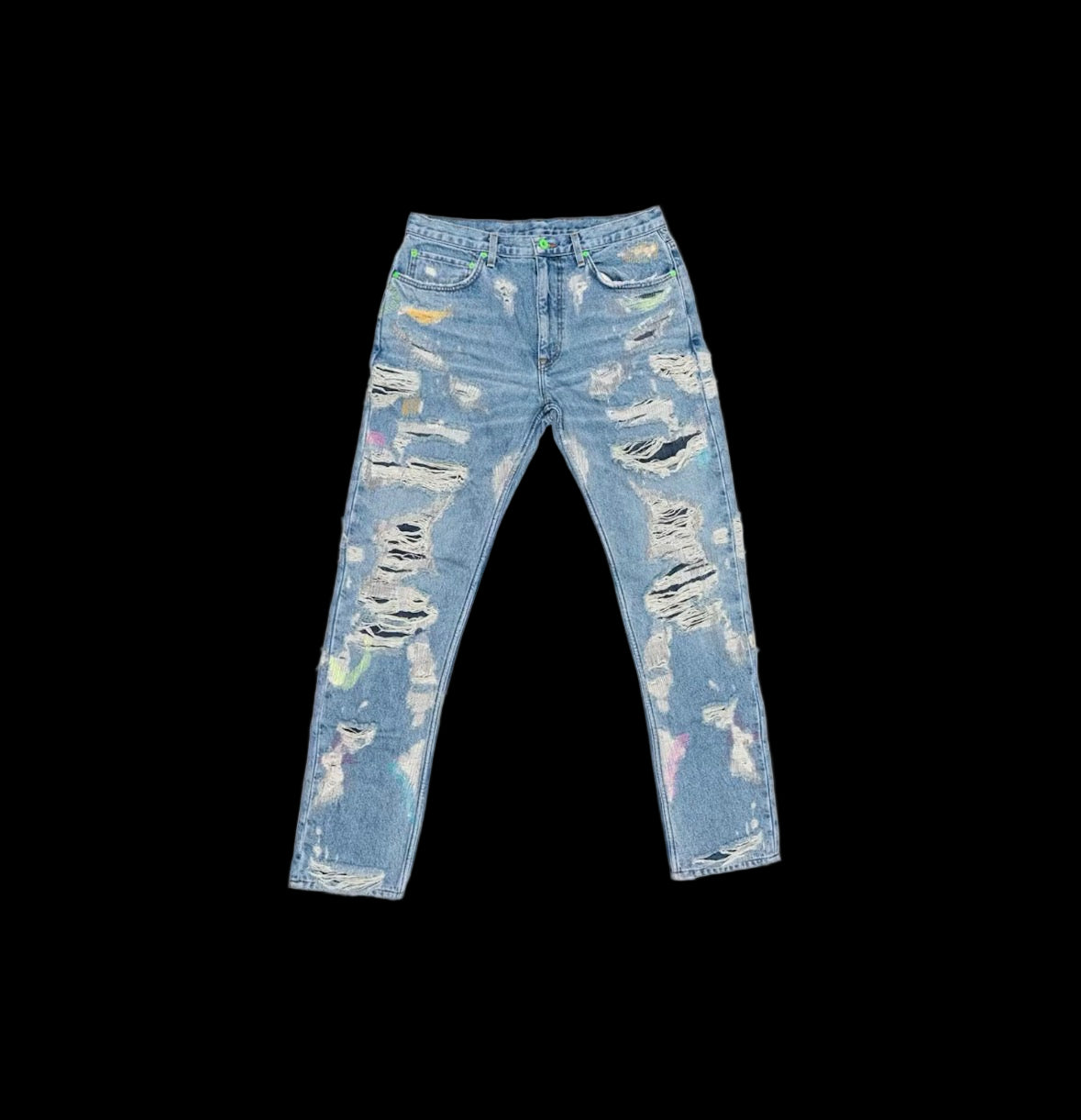 Vlone x Endless Embroidered Distressed Denim Jeans – PASTFRWRD
