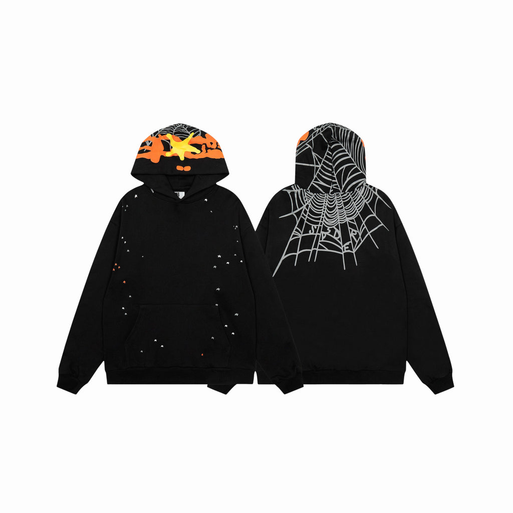 SP5DER HEAVY WEB HOODIE ORANGE - PASTFRWRD