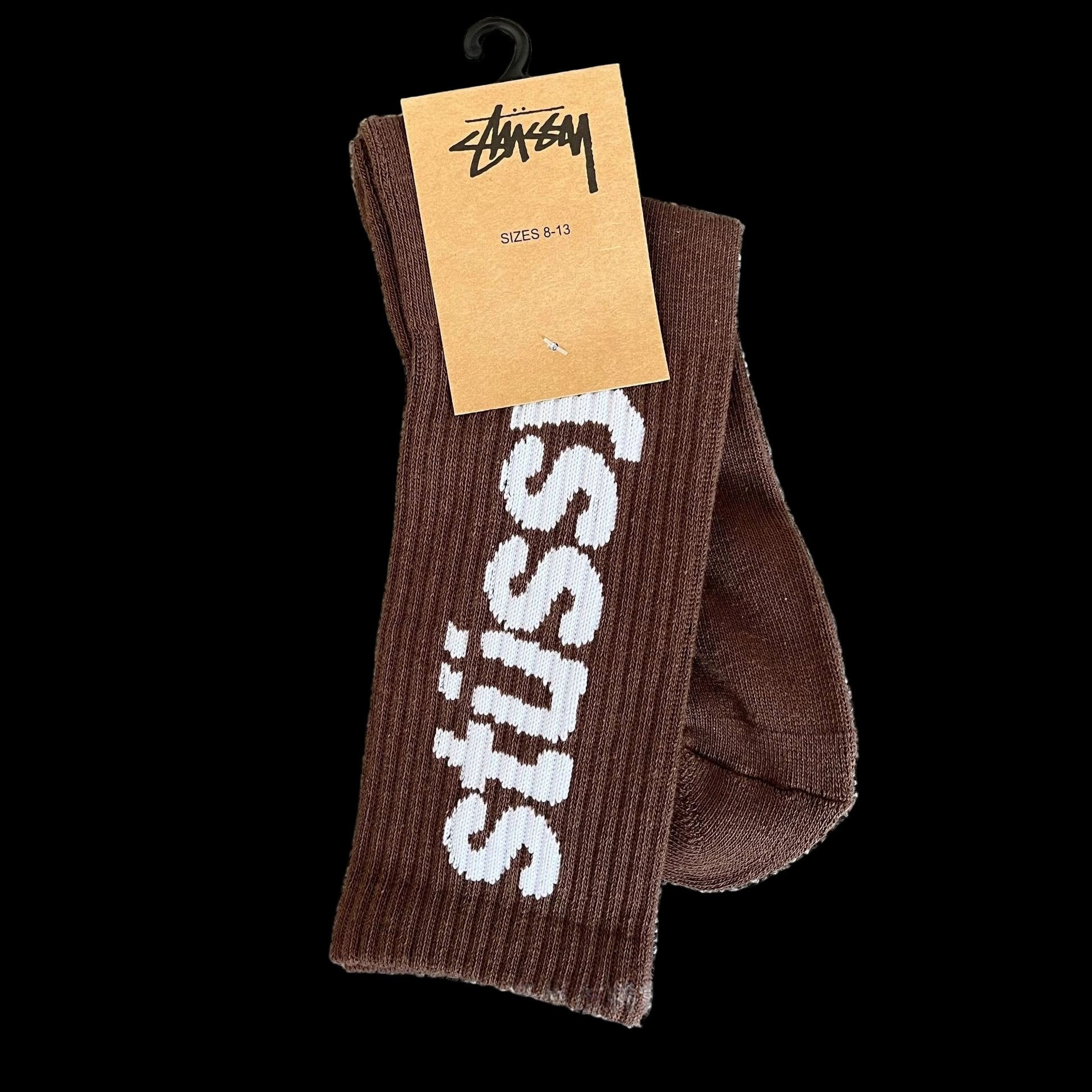 Pair of soft cotton Stussy socks with a stylish design suitable for casual streetwear.
