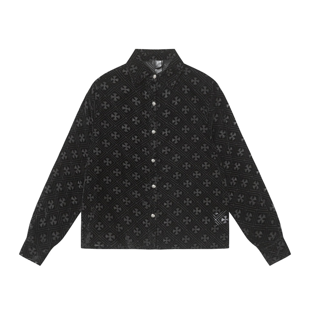 chrome hearts velvet burnout shirt - PASTFRWRD