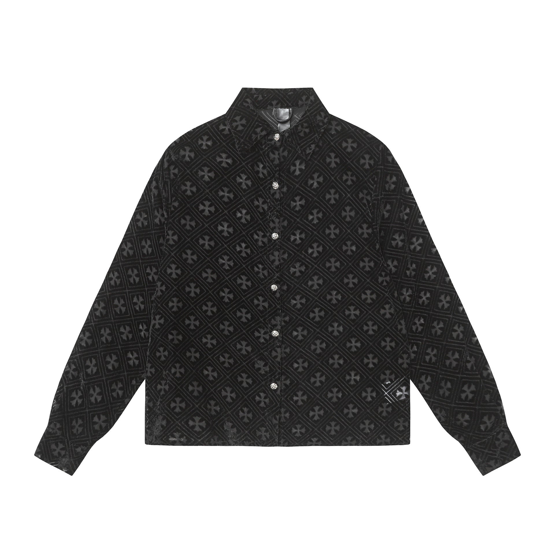 chrome hearts velvet burnout shirt - PASTFRWRD