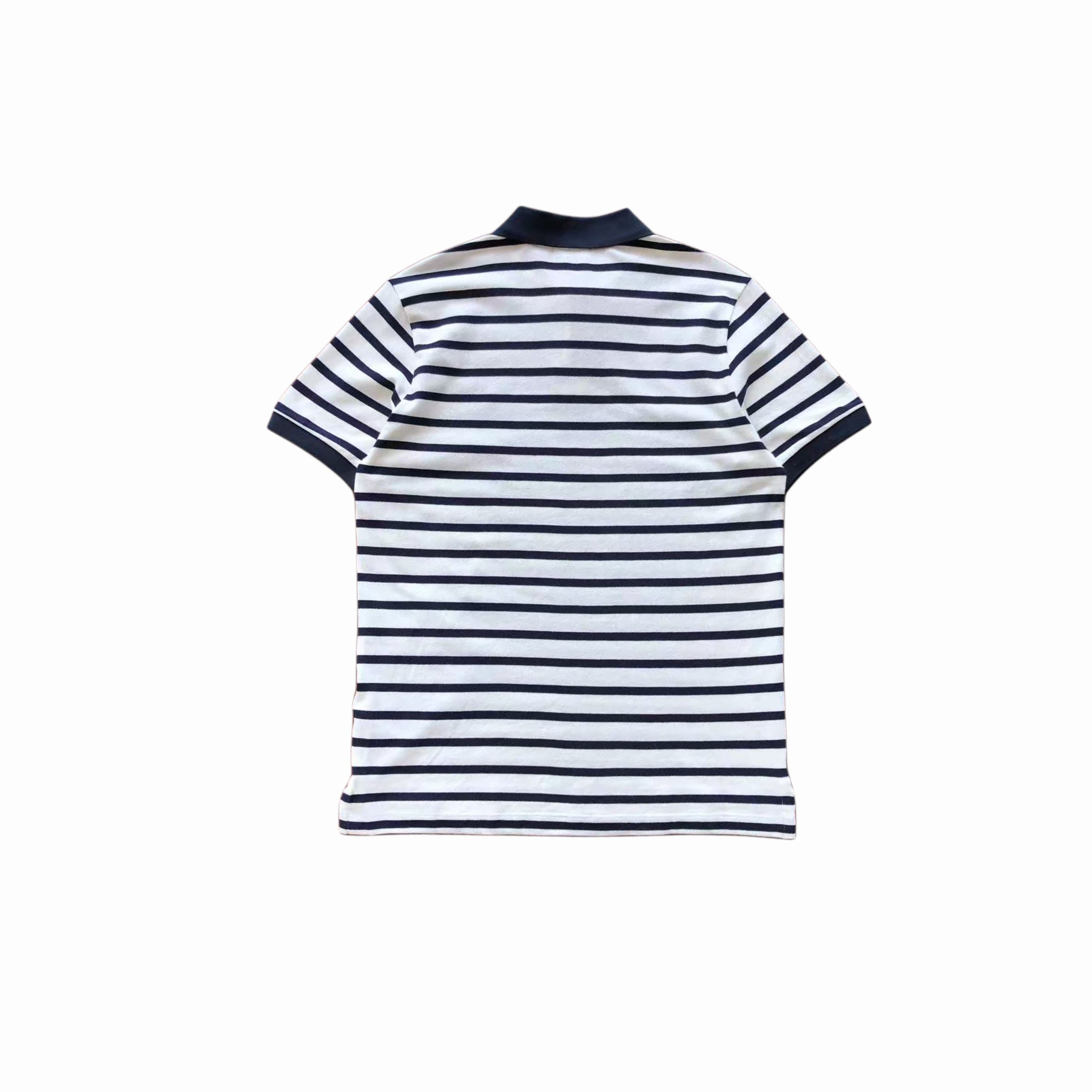 Ralph Lauren White Blue Striped Polo T-Shirt - PASTFRWRD