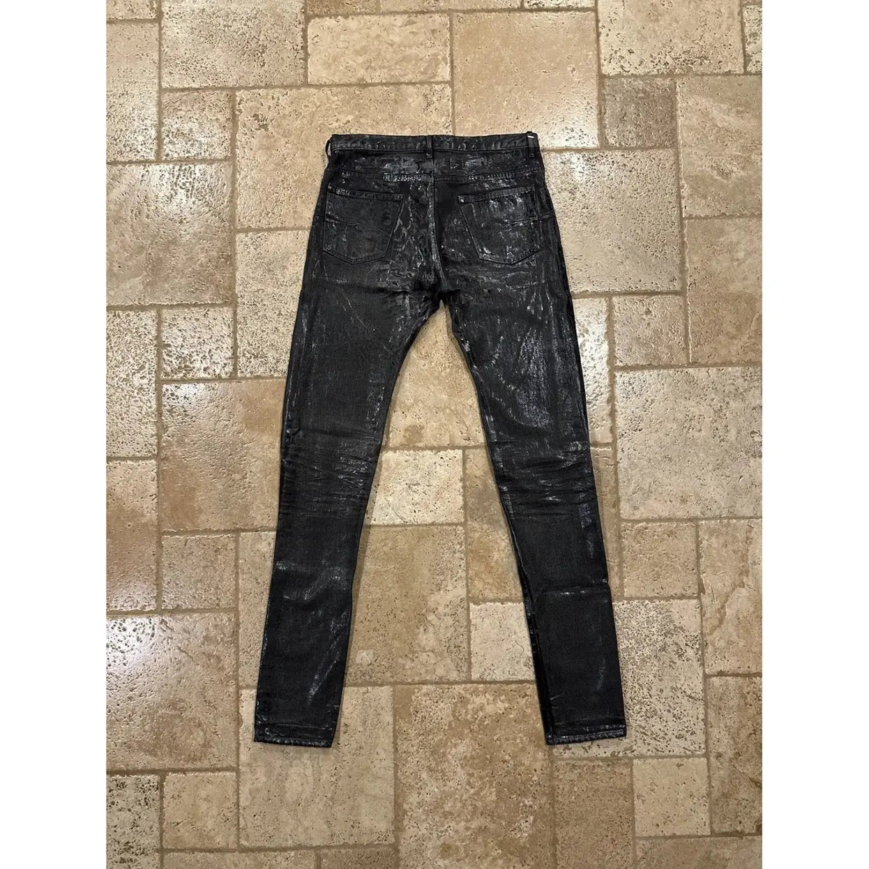 Dior x Hedi Slimane AW05 Black Grey Waxed Luster Denim - PASTFRWRD