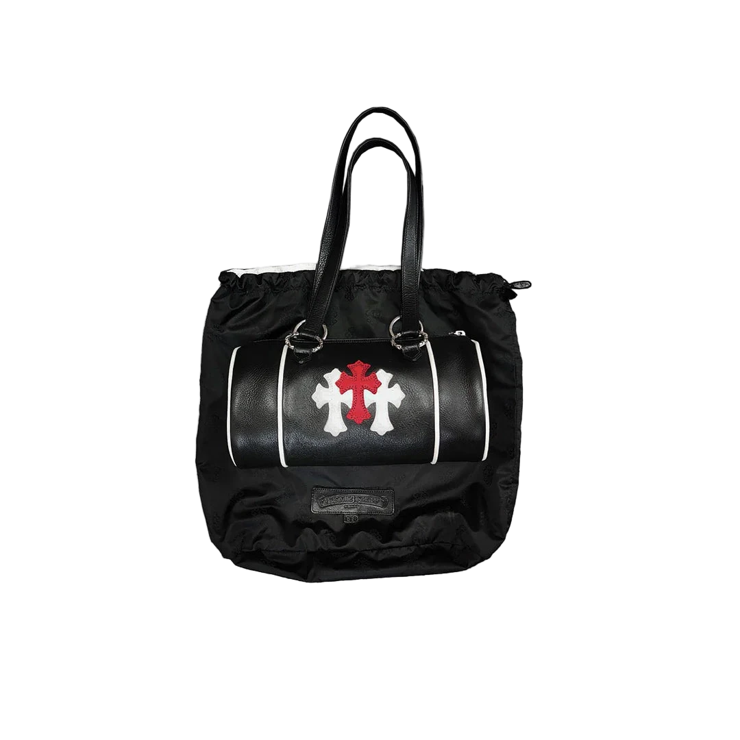 Chrome Hearts
White&Red Cemetery Cross Patch Domino Bag PASTFRWRD