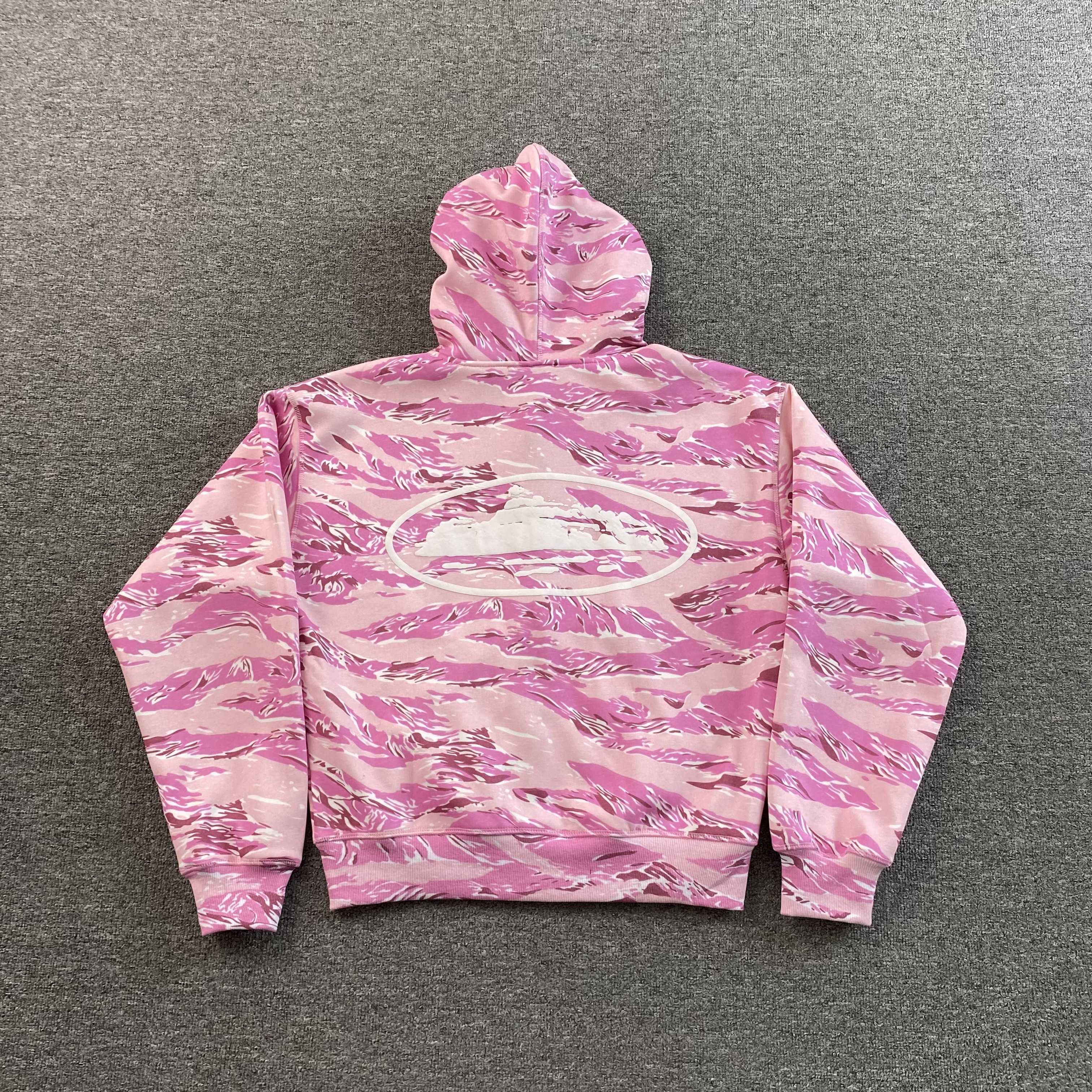 CORTEIZ ISLAND PUFF PRINT ZIP-UP JACKET PINK TIGER CAMO - PASTFRWRD