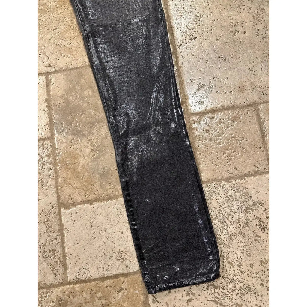 Dior x Hedi Slimane AW05 Black Grey Waxed Luster Denim - PASTFRWRD