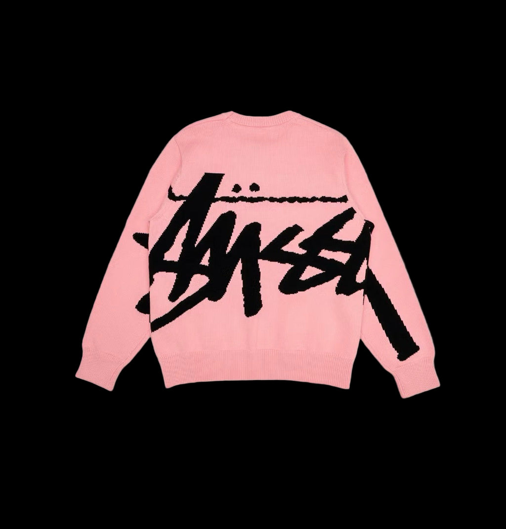 Faded wash sweater with ribbed crewneck and short sleeves, offering style and comfort.