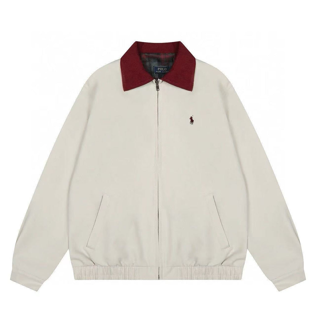 RALPH LAUREN RED COLLAR WINDBREAKER - PASTFRWRD