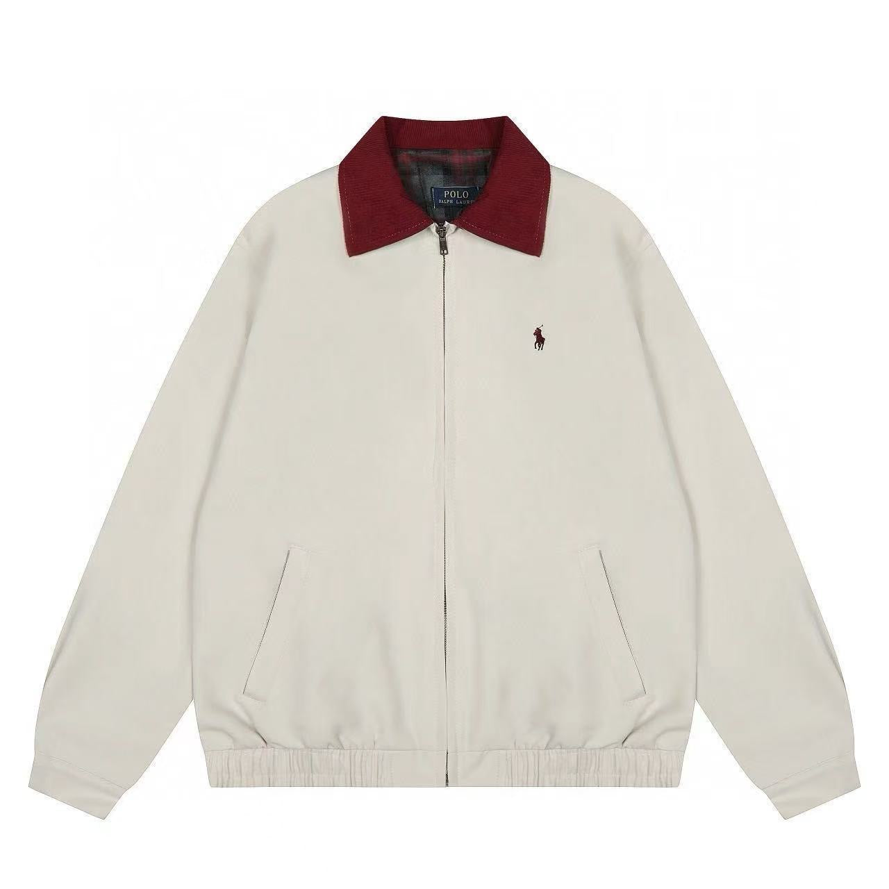 RALPH LAUREN RED COLLAR WINDBREAKER - PASTFRWRD