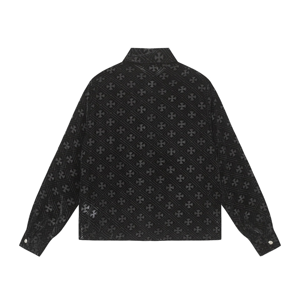 chrome hearts velvet burnout shirt - PASTFRWRD