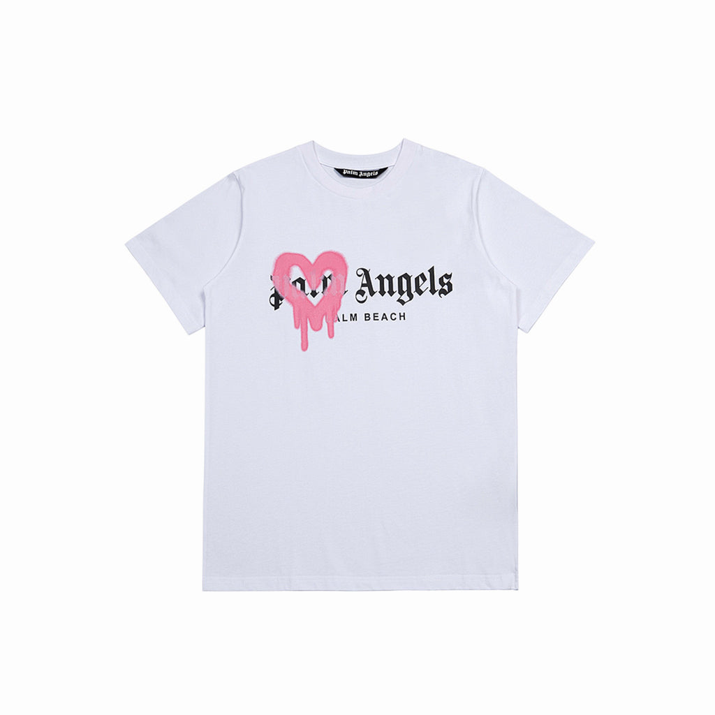 PALM ANGELS HEART SPRAYED T SHIRT - PASTFRWRD