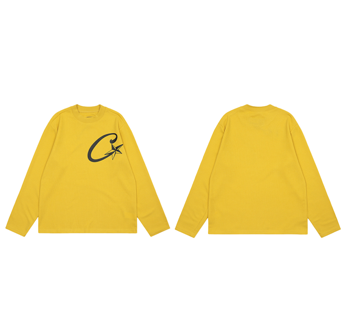 Corteiz T-shirt in a vintage-inspired faded wash with a ribbed crewneck and short sleeves.