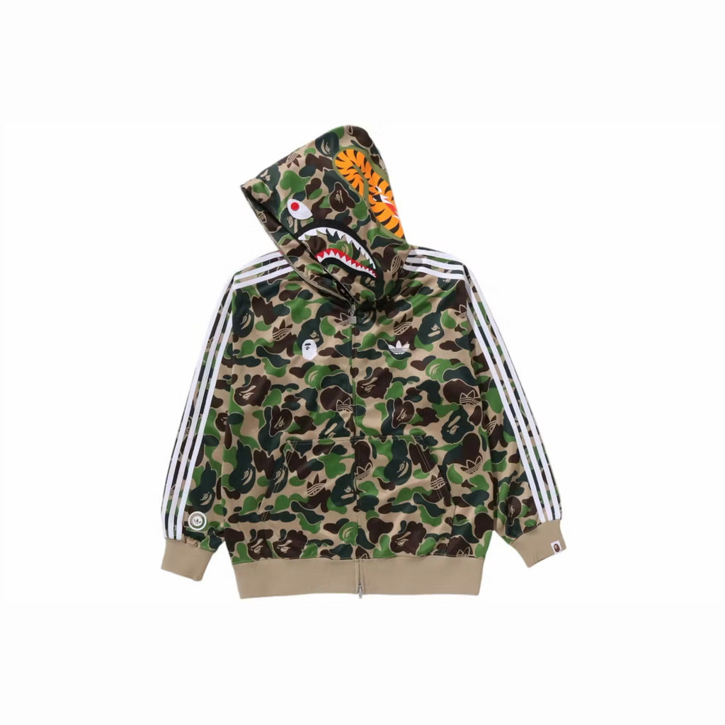 adidas x BAPE Relaxed Fit Track Camo Shark Full Zip Hoodie - PASTFRWRD