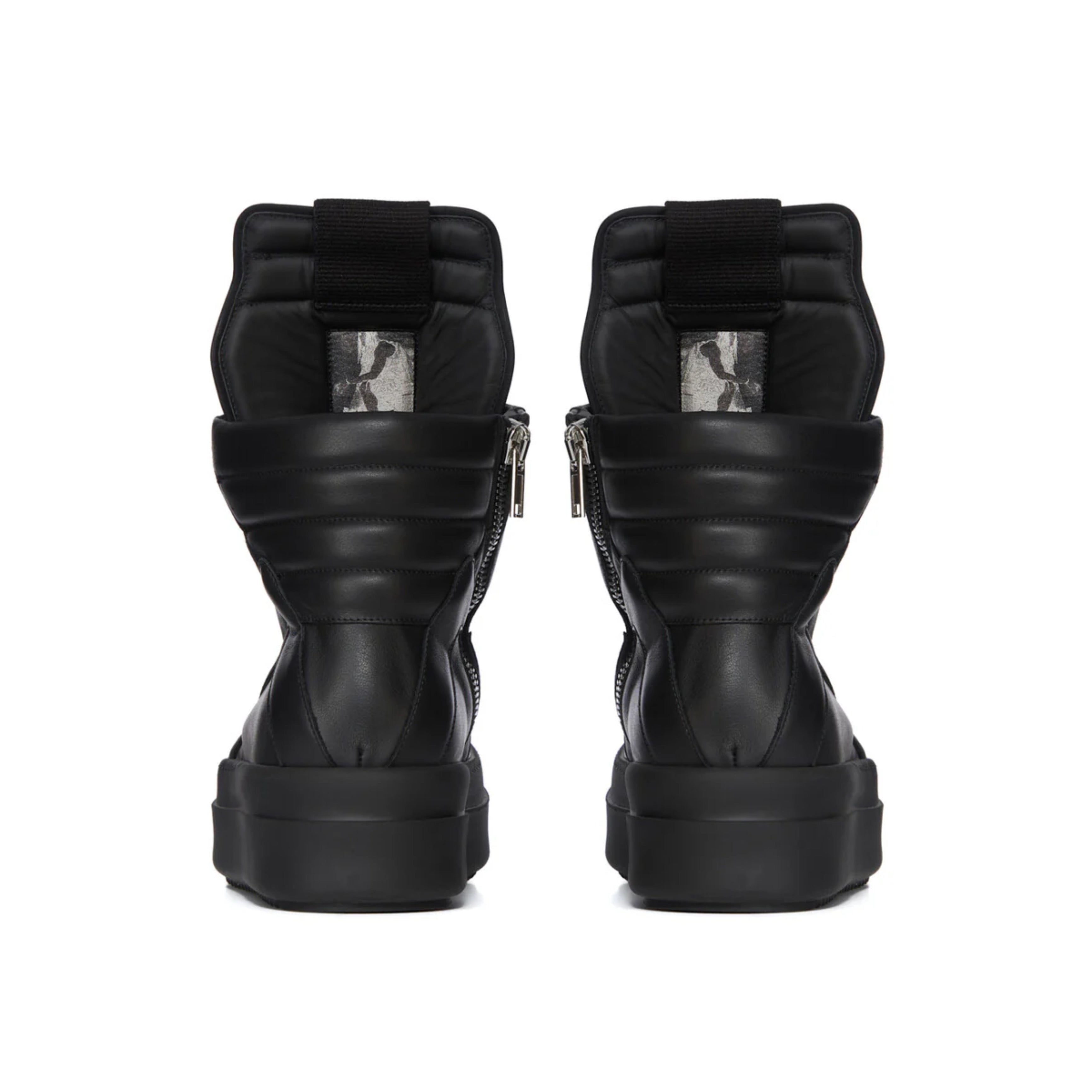 RICK OWENS MEGA BUMPER GEOBASKETS BLACK - PASTFRWRD