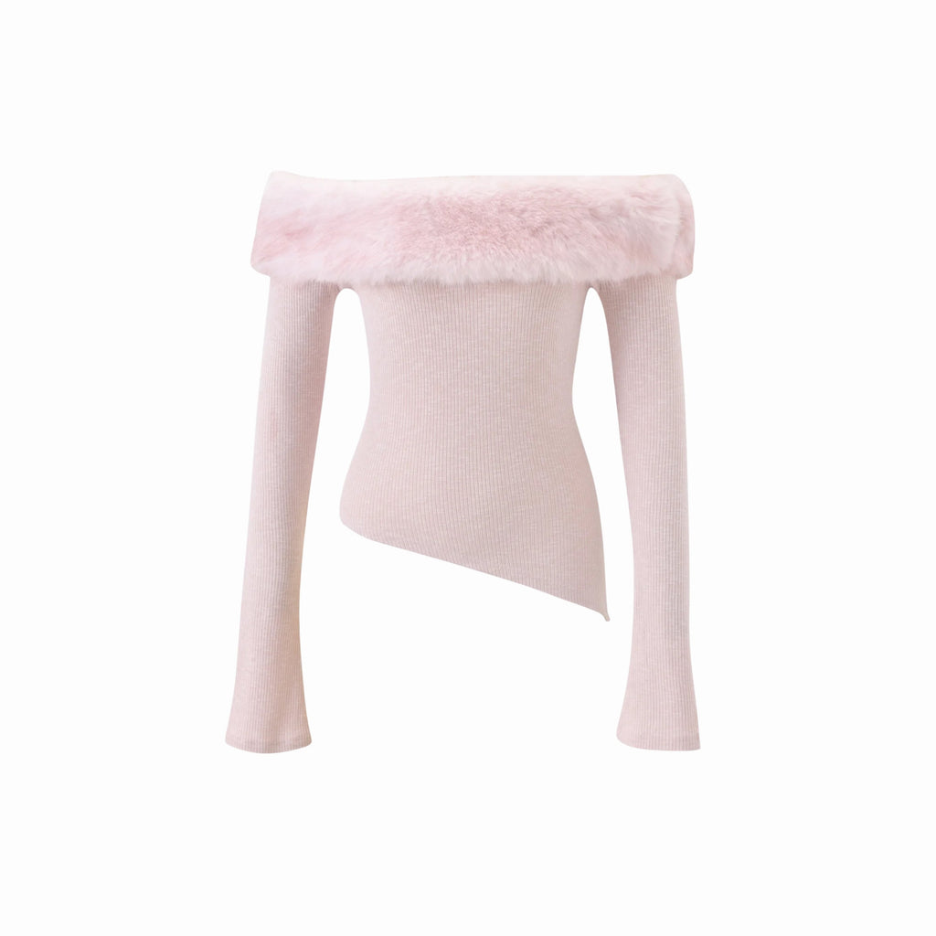 I AM GIA CECILY DETACHABLE FUR TOP - PASTFRWRD