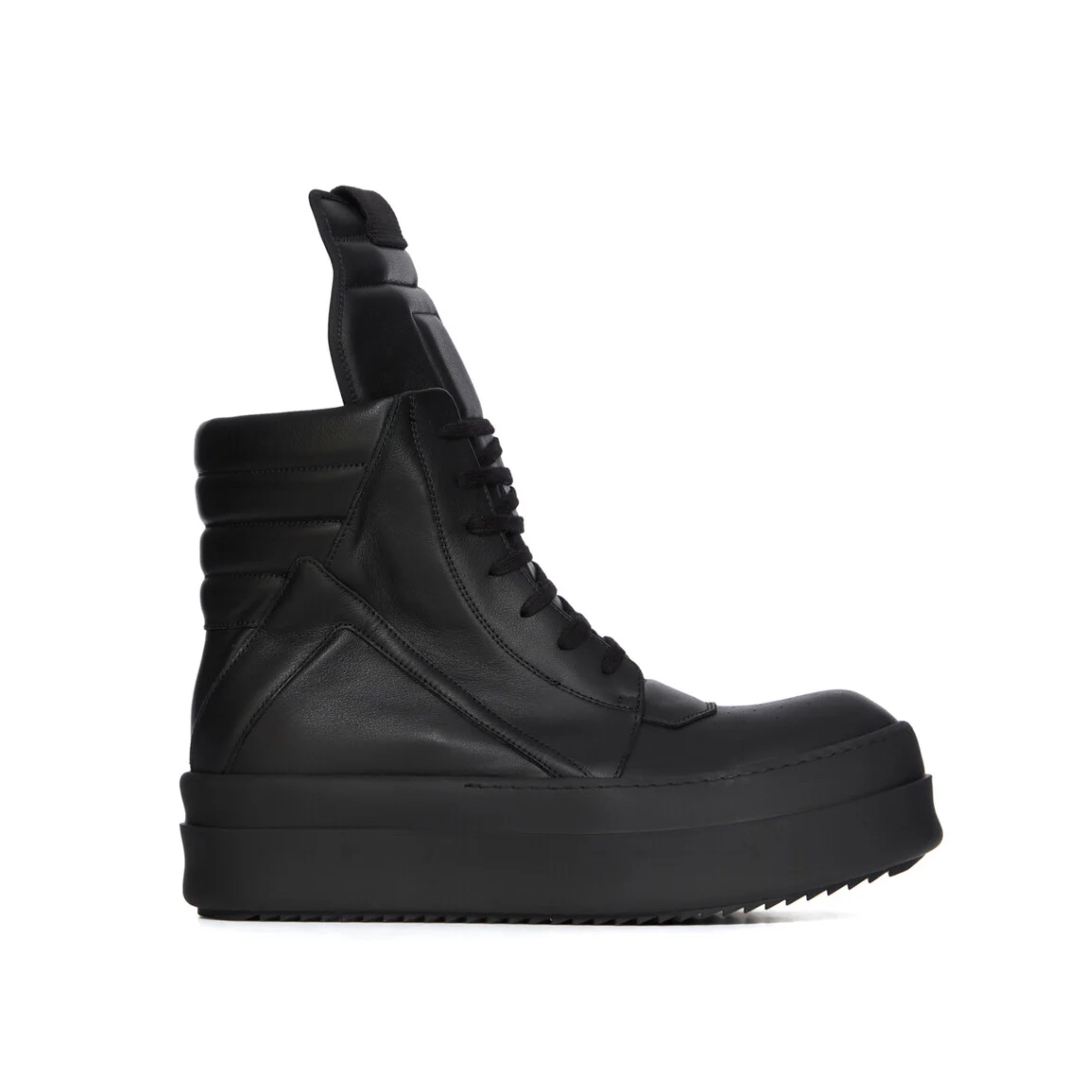 RICK OWENS MEGA BUMPER GEOBASKETS BLACK - PASTFRWRD