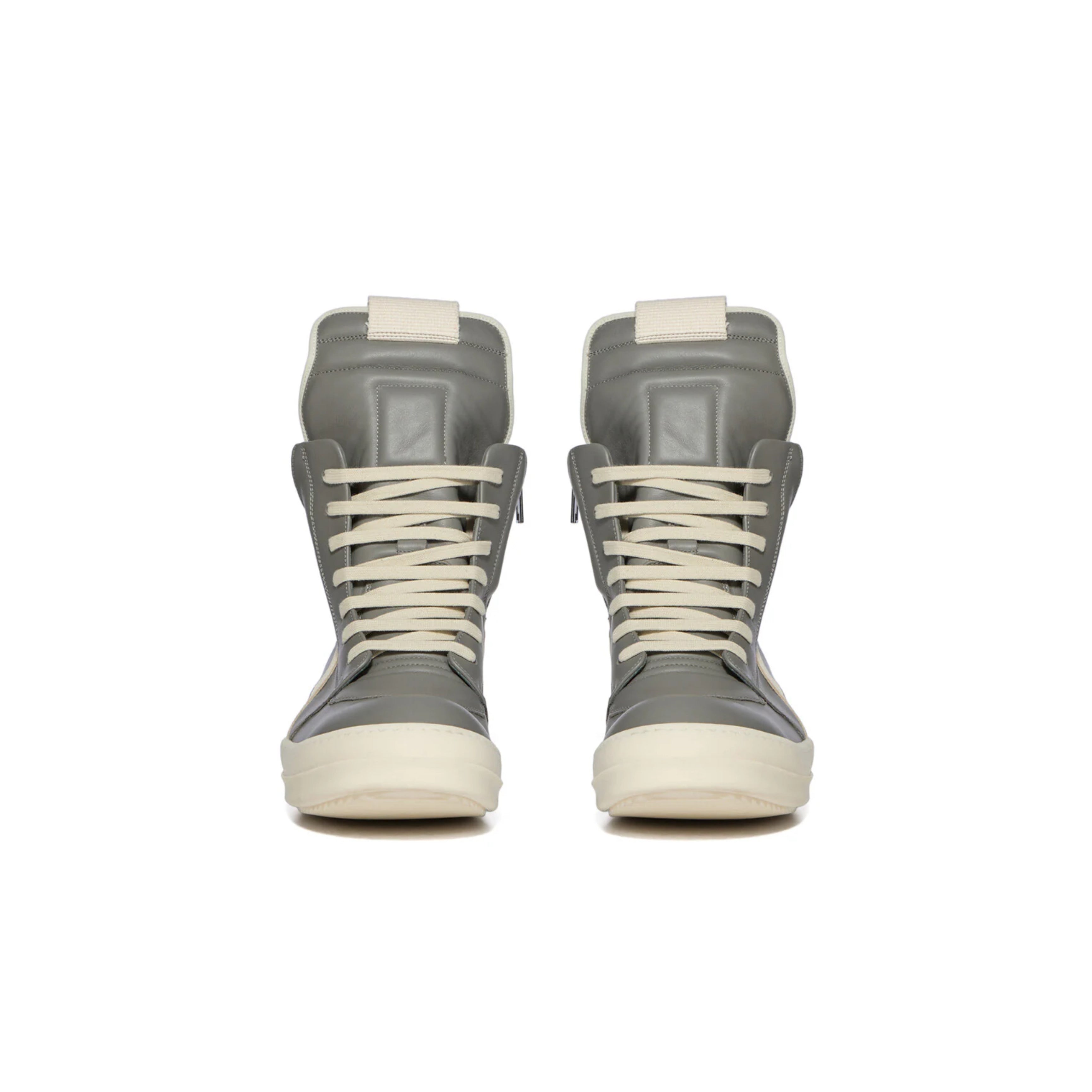 RICK OWENS MEGA BUMPER GEOBASKETS SILVER GREY - PASTFRWRD