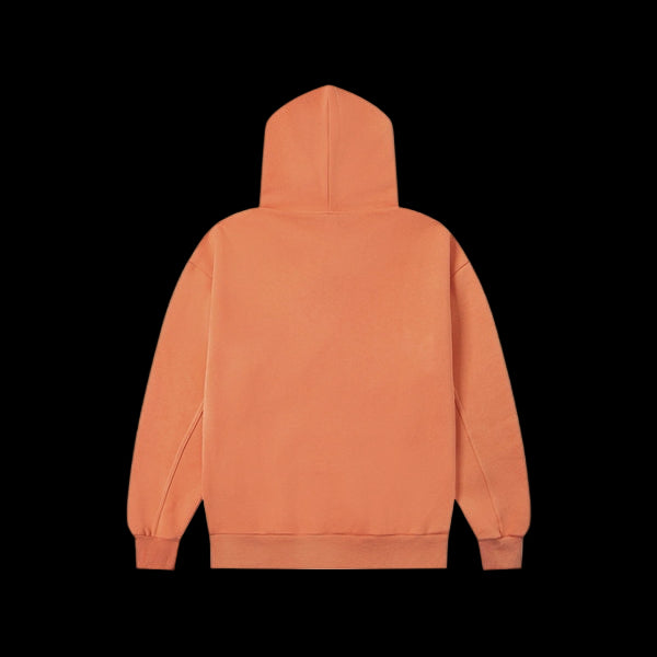 Deconstructed hoodie in black with a relaxed fit and soft, breathable fabric.