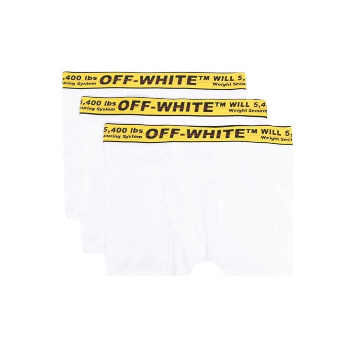 Off-White briefs in premium cotton with a vintage-inspired faded wash and ribbed details.