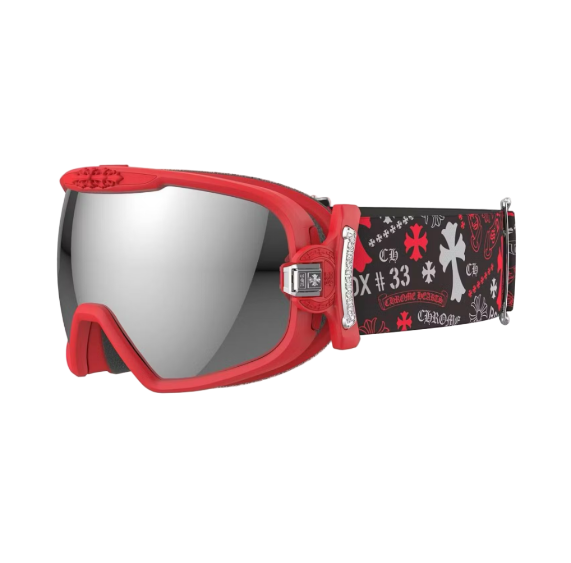 Chrome Hearts Snow Goggles with a sleek design and anti-fog lens for clear visibility.