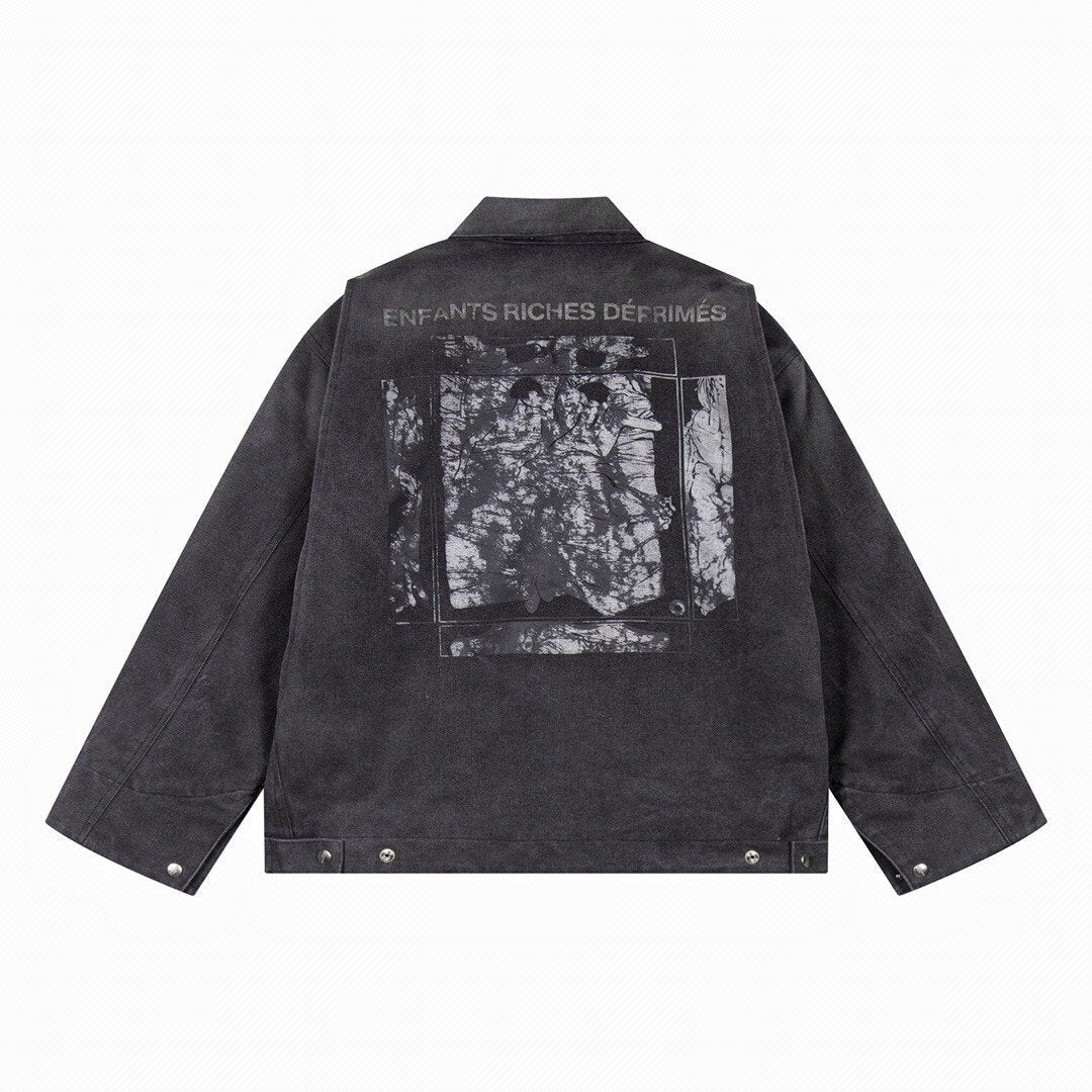 ENFANT RICHES DEPRIMES ITALIAN ROMANCE WASHED DISTRESSED JACKET - PASTFRWRD
