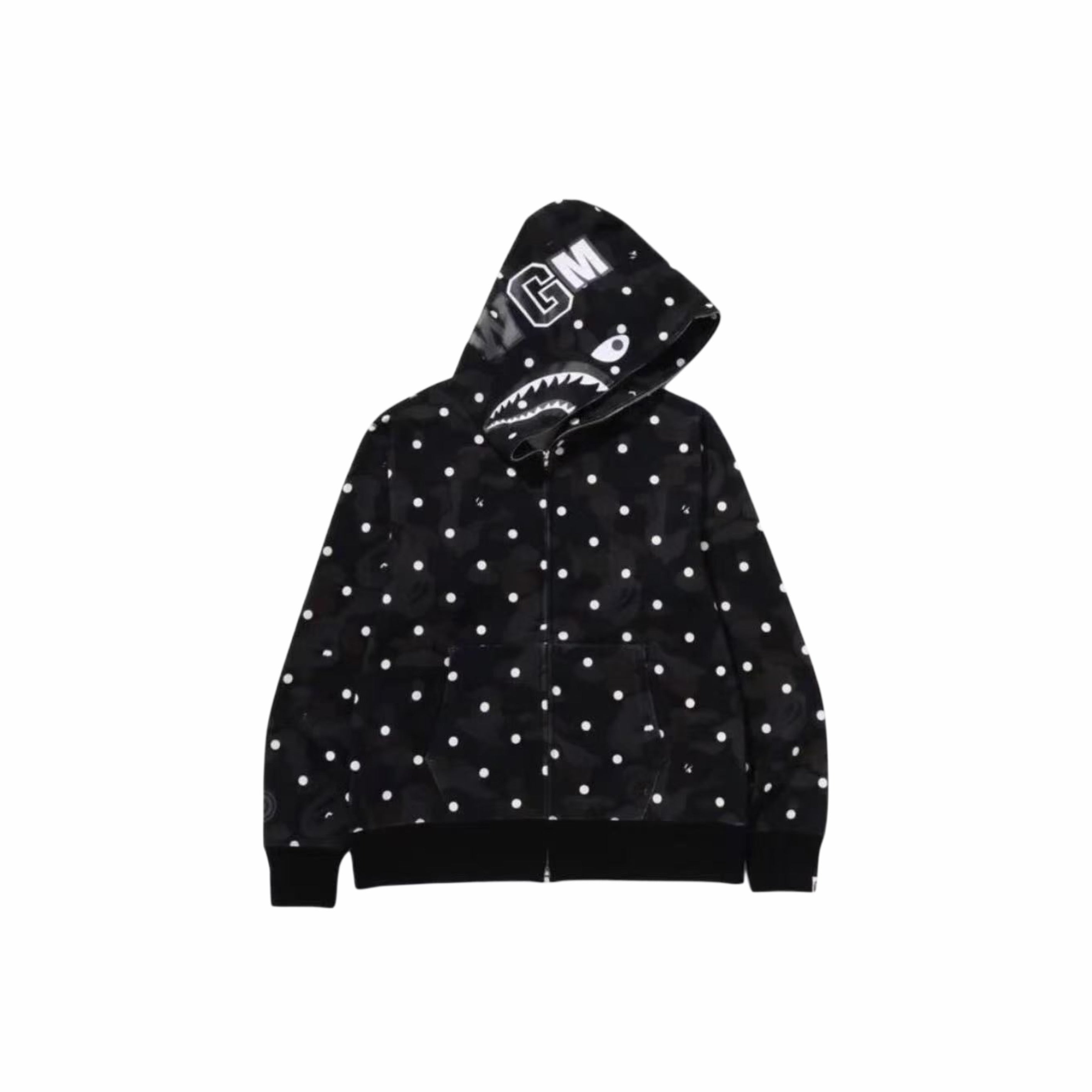 BAPE ABC DOT SHARK FULL ZIP HOODIE - PASTFRWRD