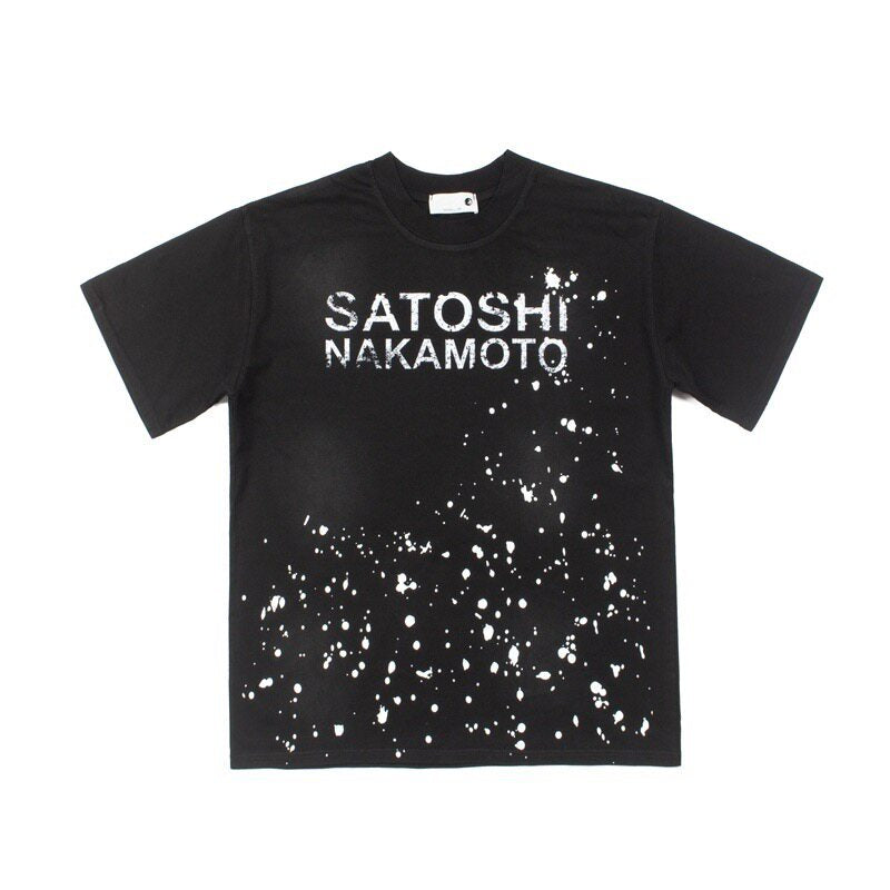 SATOSHI NAKAMOTO HALF SLEEVES LUKE TEE - PASTFRWRD
