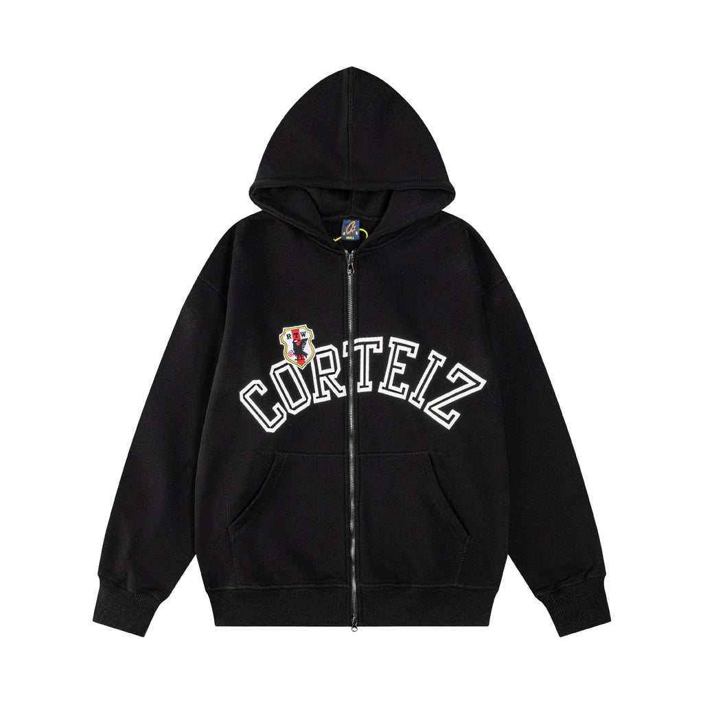 CORTEIZ ARCH SHIELD ZIP-UP HOODIE - PASTFRWRD