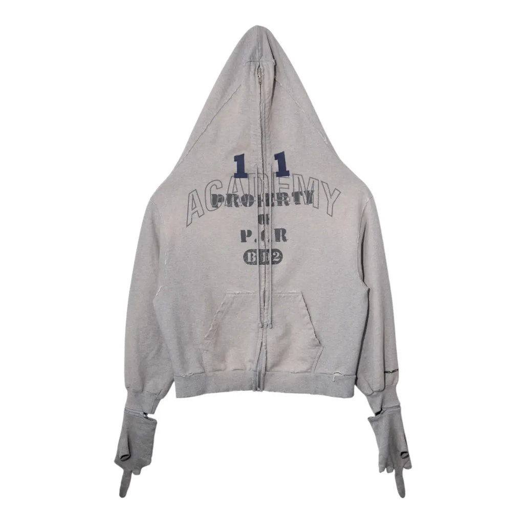 Project G/R Zygon Zip Up Hooded Sweatshirt Grey