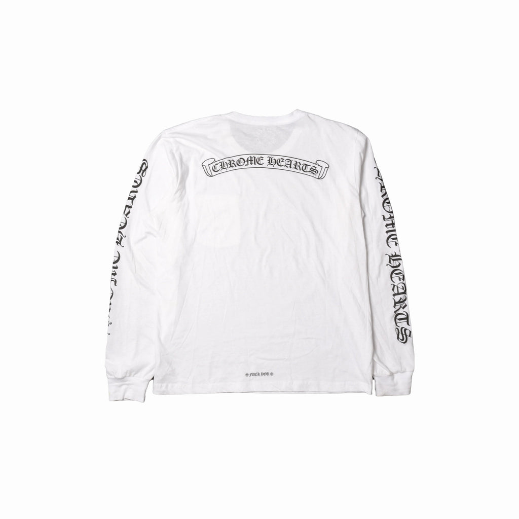 CHROME HEARTS SCROLL LOGO POCKET L/S T-SHIRT - PASTFRWRD