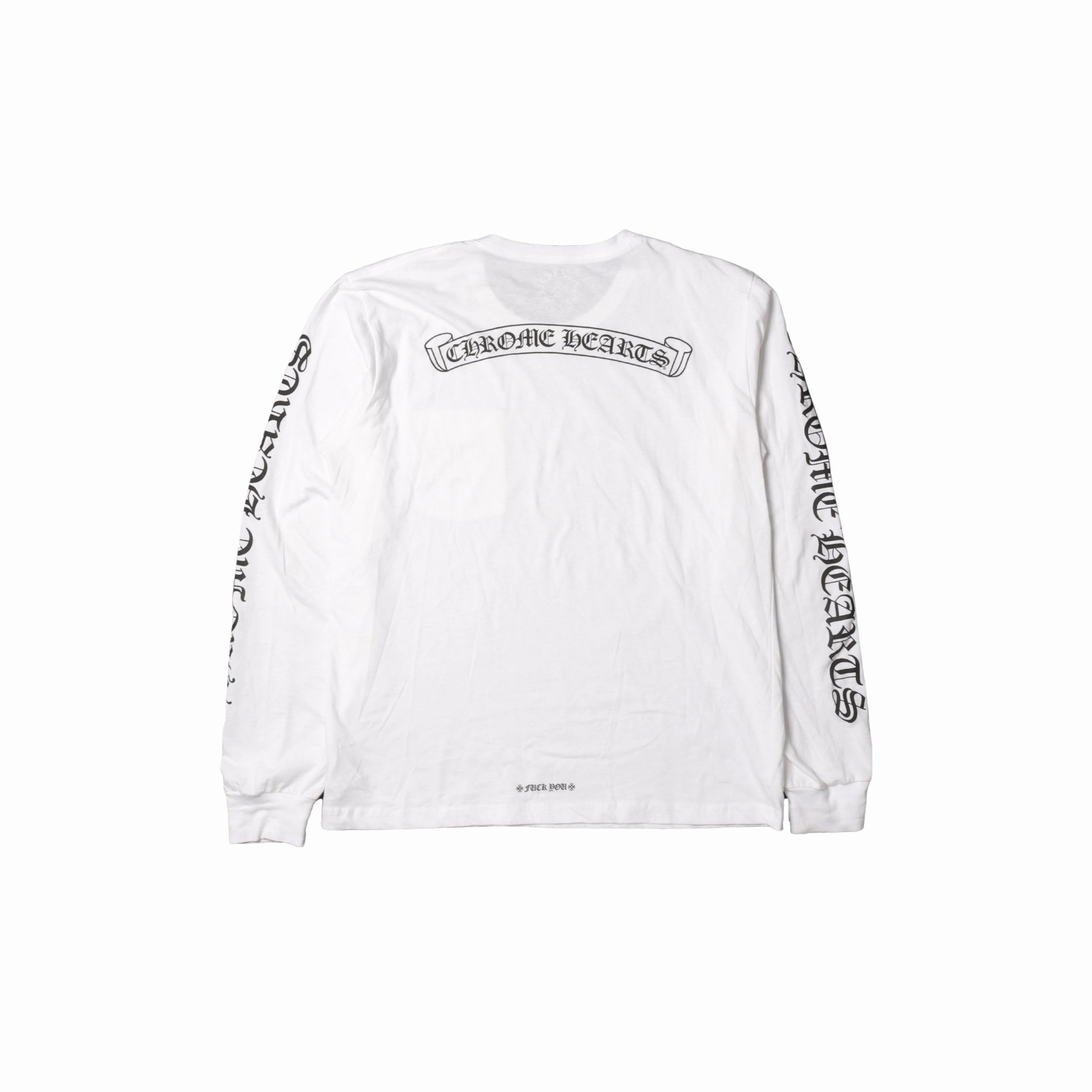 CHROME HEARTS SCROLL LOGO POCKET L/S T-SHIRT - PASTFRWRD