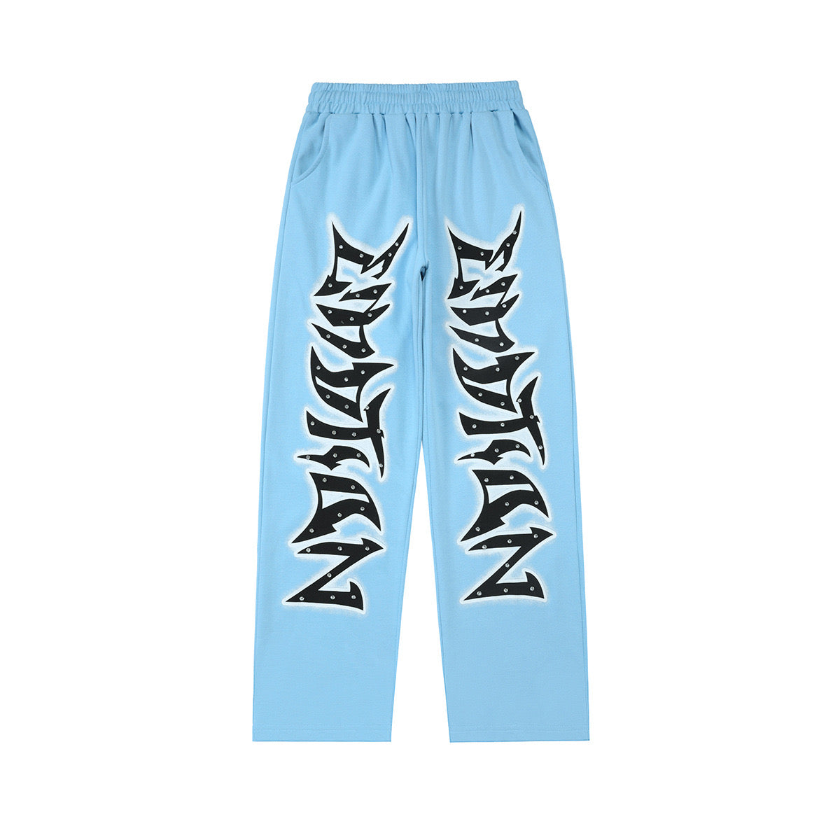 mixed emotions graffiti rhinestone sweatpants - PASTFRWRD