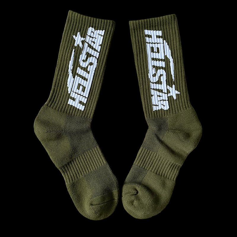Colorful Hellstar socks displayed in various shades showcasing their soft fabric and design.
