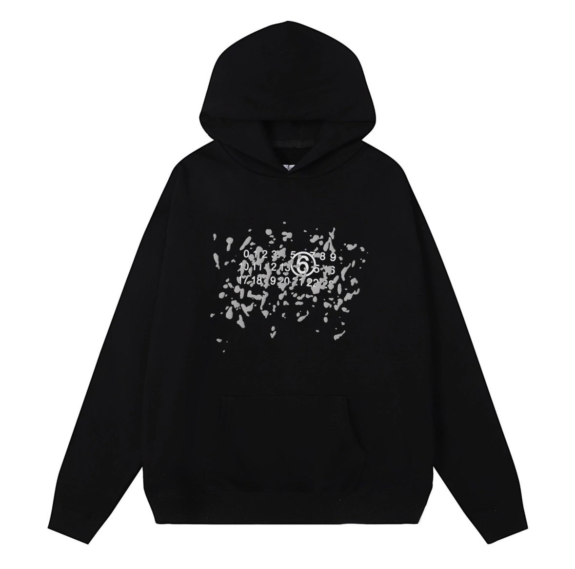 Maison Margiela hoodie in heavyweight cotton with faded wash and Rhude Roadway Racing graphic.