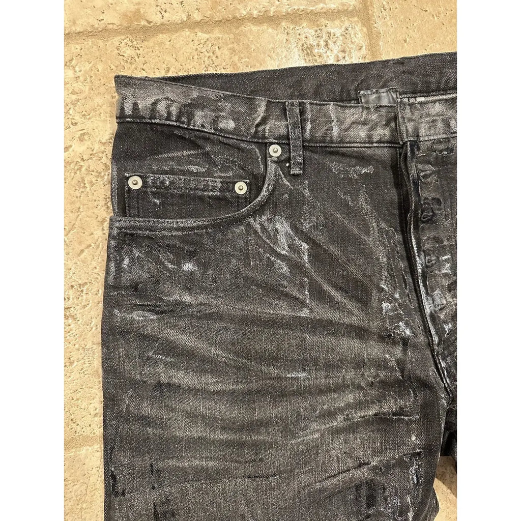Dior x Hedi Slimane AW05 Black Grey Waxed Luster Denim - PASTFRWRD