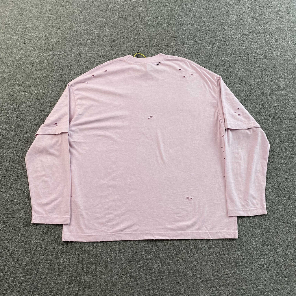 ACNE STUDIOS LAYERED LOGO T SHIRT PINK - PASTFRWRD