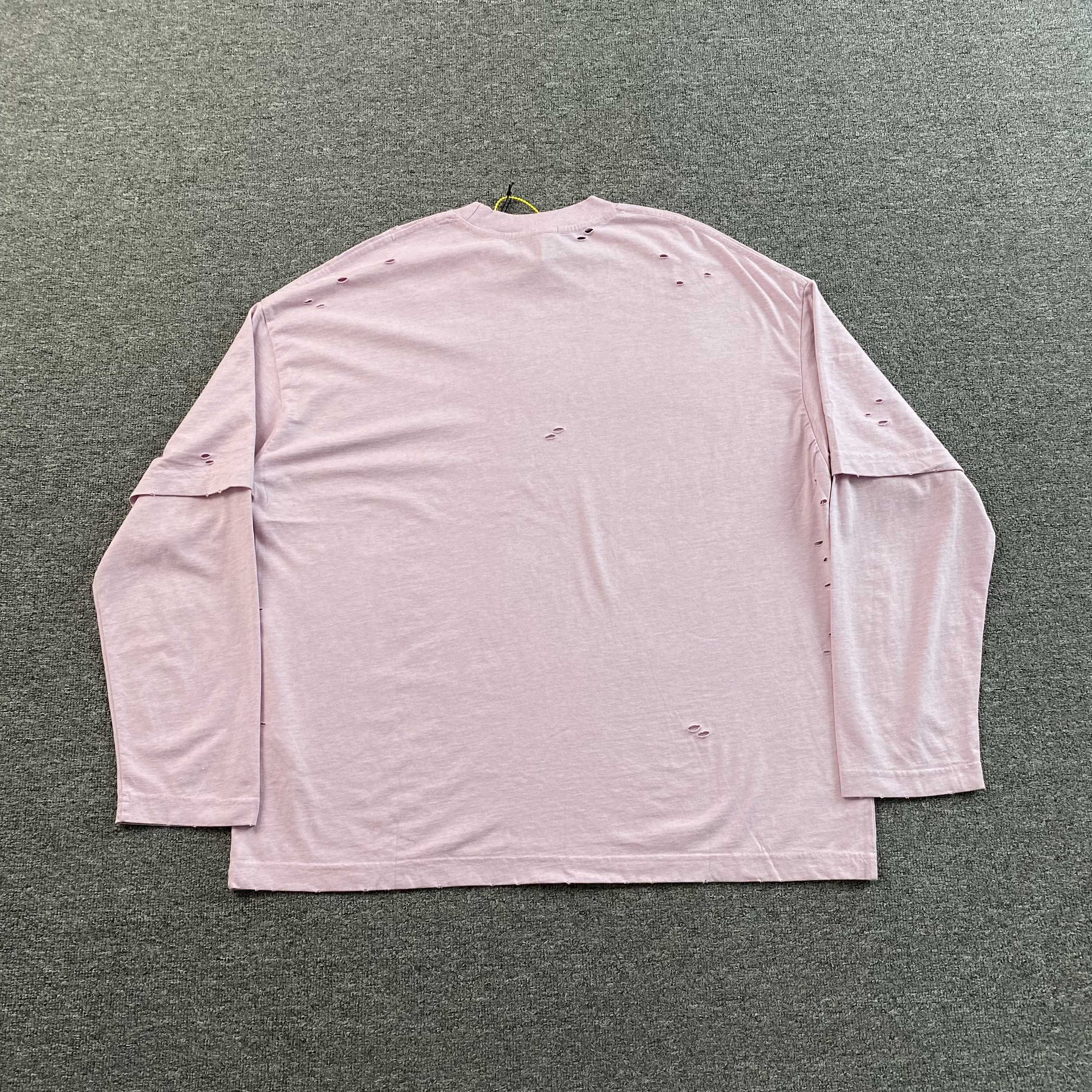 ACNE STUDIOS LAYERED LOGO T SHIRT PINK - PASTFRWRD