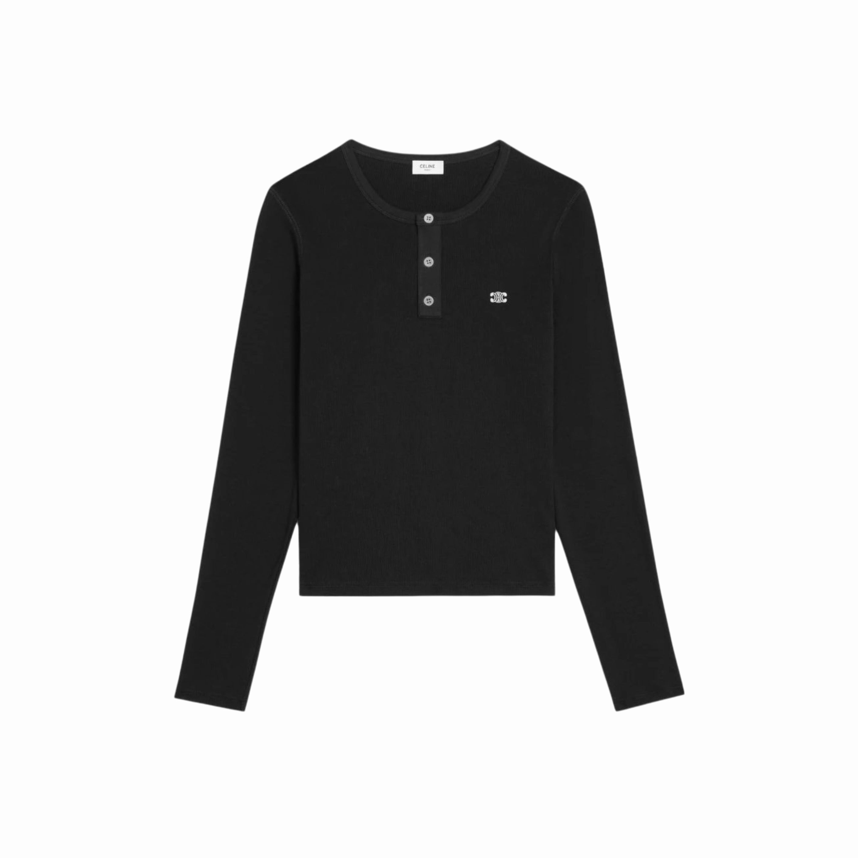 CELINE LOGO HENLEY T-SHIRT - PASTFRWRD