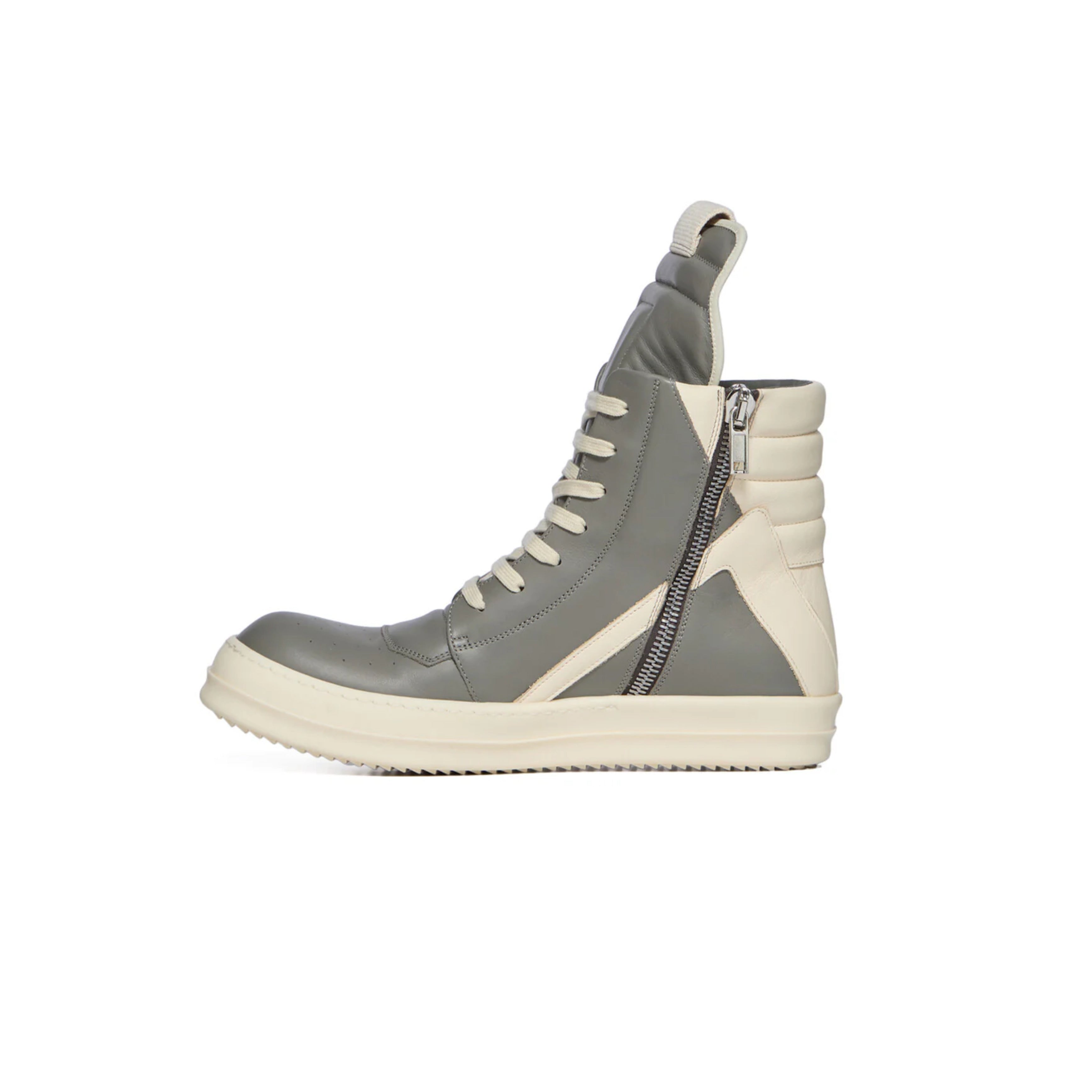 RICK OWENS MEGA BUMPER GEOBASKETS SILVER GREY - PASTFRWRD