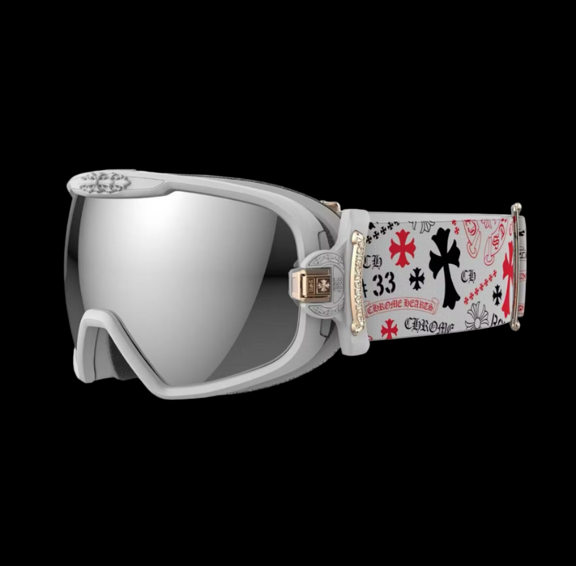 Chrome Hearts Snow Goggles with a sleek design and anti-fog lens for clear visibility.