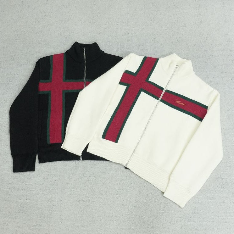 CORTEIZ LUX KNIT ZIP UP TOP - PASTFRWRD