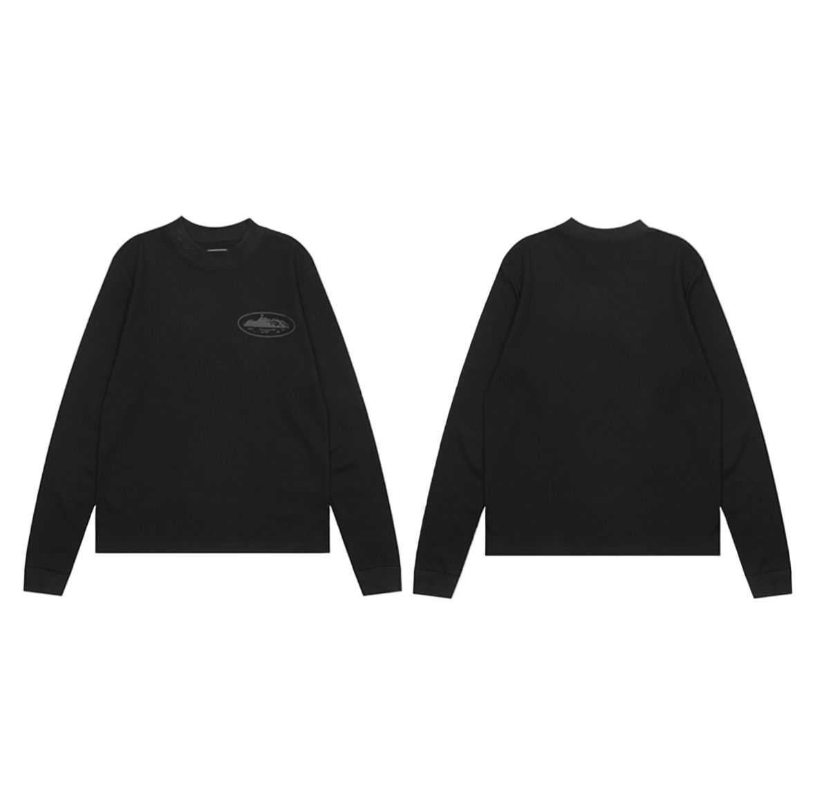 Set of Corteiz T-shirts in eight colors with ribbed crewneck and faded vintage wash design