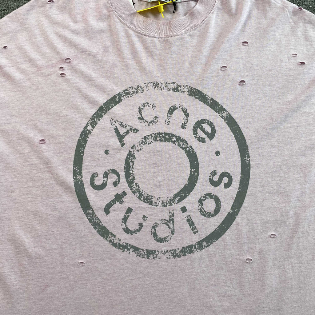 ACNE STUDIOS LAYERED LOGO T SHIRT PINK - PASTFRWRD
