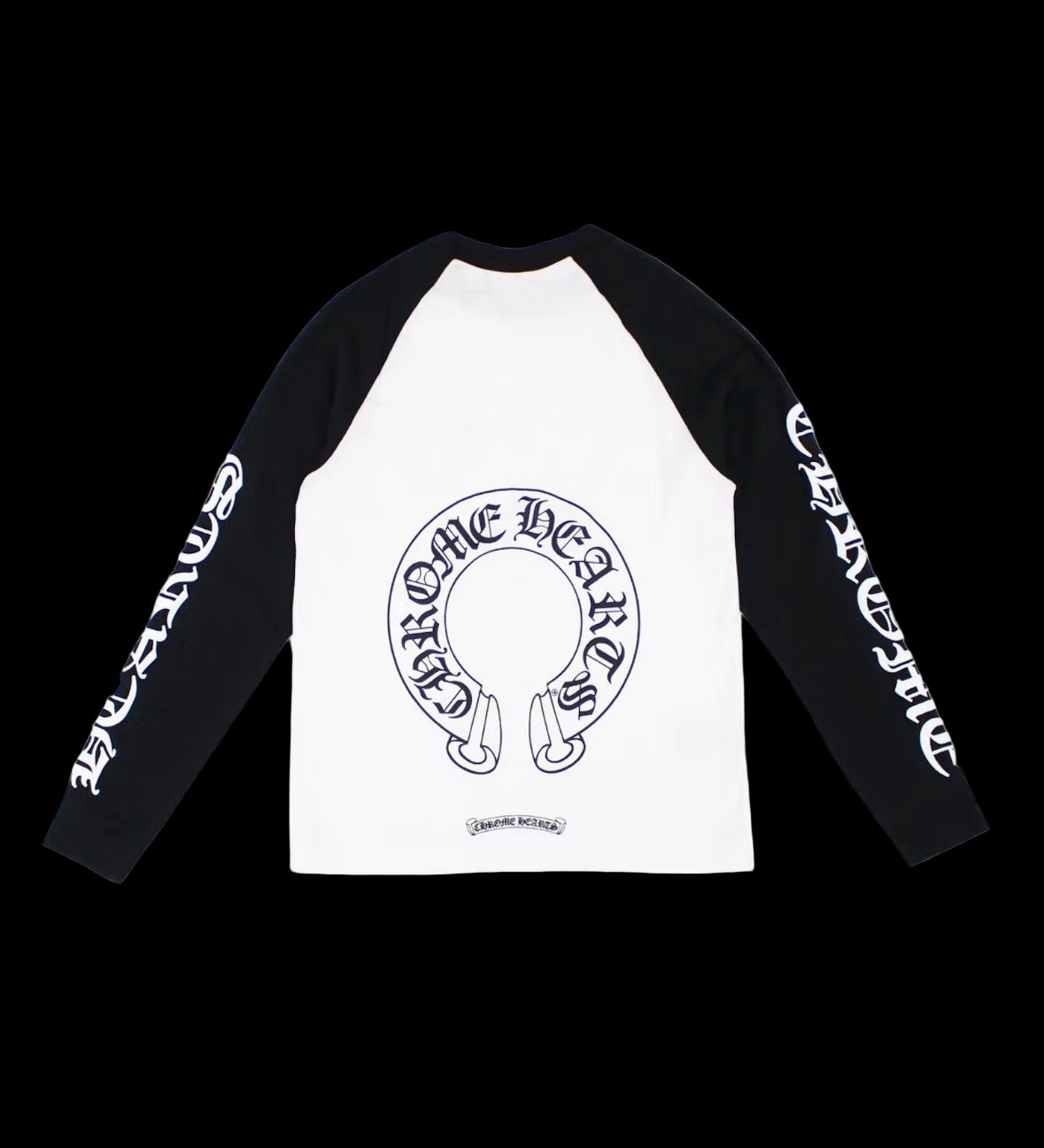 A heavyweight cotton baseball shirt with a ribbed crewneck and vintage faded wash.