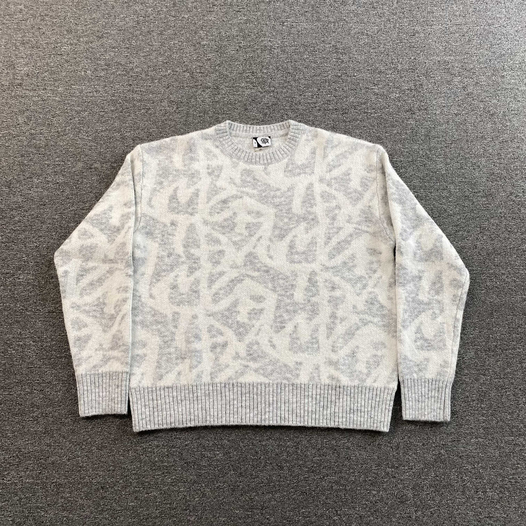MERTRA ALL OVER ALPACA SWEATER GREY - PASTFRWRD