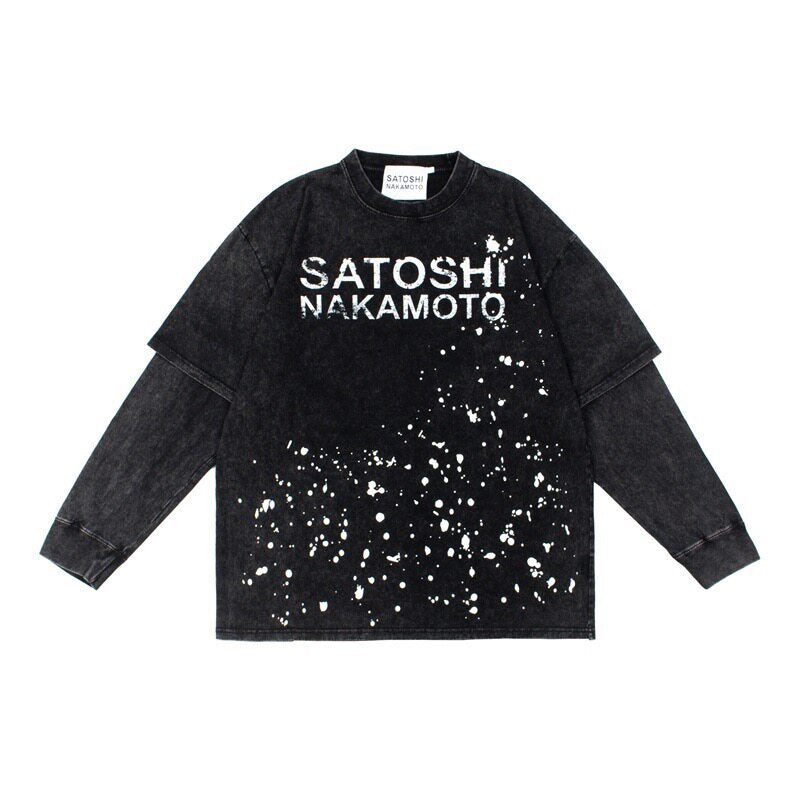 SATOSHI NAKAMOTO LUKE T-SHIRT - PASTFRWRD